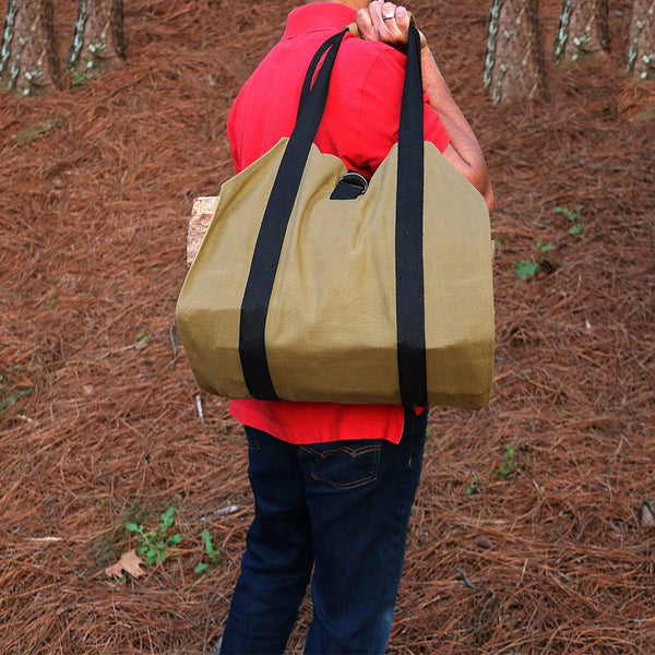 Bolsa Portátil para Leña Exterior Resistente y Duradera