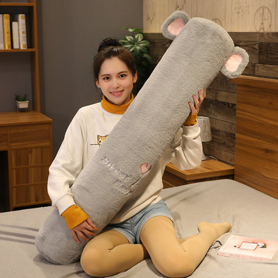 Almohada Cilíndrica de Peluche Conejo Removible y Lavable - Image 11