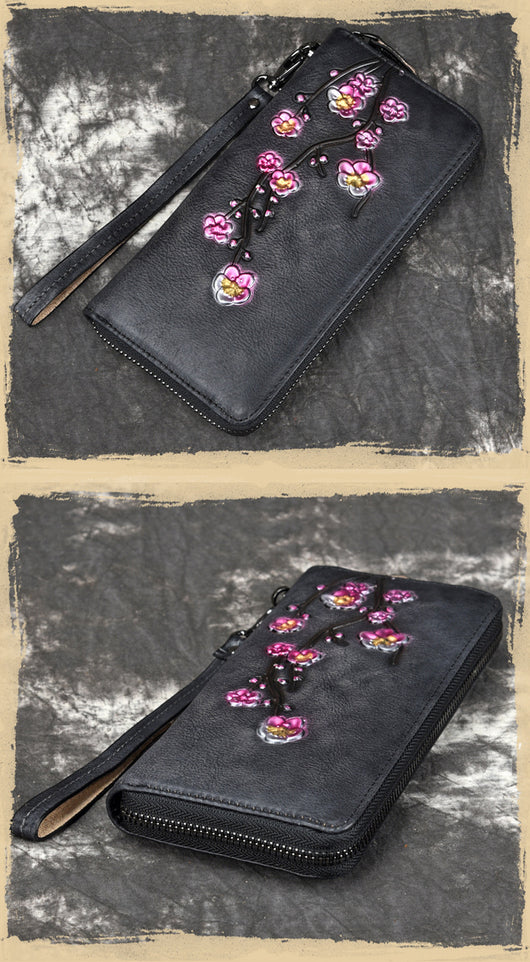Billetera de Cuero Grabado con Múltiples Compartimentos para Tarjetas - Bolso de Mano para Mujer - Image 13