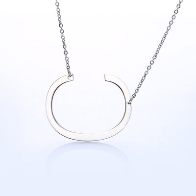 Collar Inicial Acero Inoxidable Chapado en Oro Rosa - Image 170