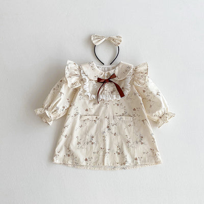 Vestido Romper para Bebé Niña con Mangas Volantes y Encaje - Image 19
