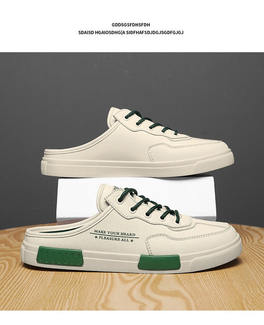 Tenis Casuales para Hombre Cuero Blanco Combinado Estilo Moderno - Image 10