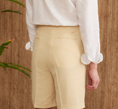 Shorts de Lino Mezclado Cintura Alta - Image 15