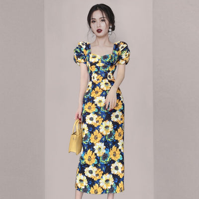 Falda Midi Ajustada con Estampado
