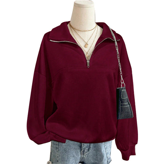 Sudadera Hoodie Holgada para Mujer en Fleece - Image 5