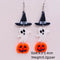 Horrifying Halloween Decorations Bloody Severed Head Pumpkin Flower Ghost Acrylic Pendant Earrings JE1093A