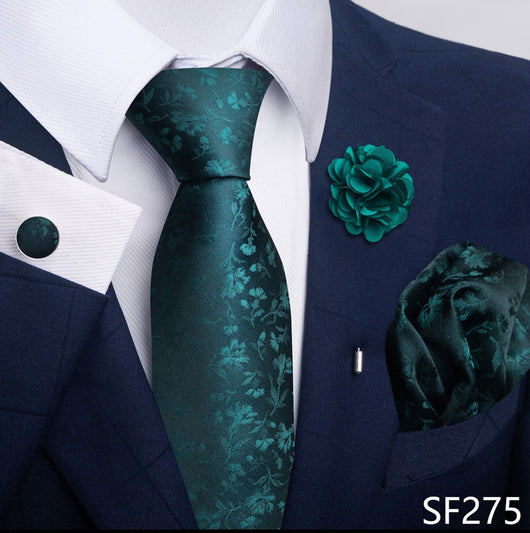 Combo Corbata, Traje y Pañuelo de Bolsillo para Hombre - Juego 8 - Image 129