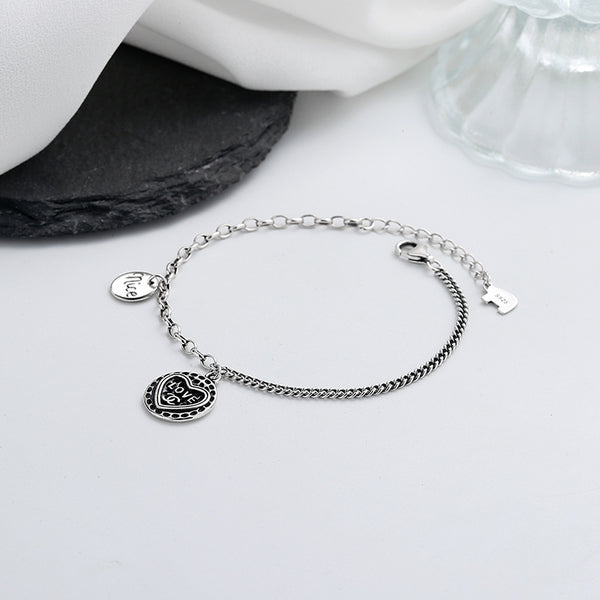 Pulsera Anillo de Plata Tailandesa Estilo Vintage Retro