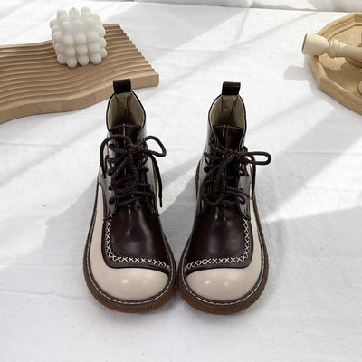 Botas Martin Retro de Encaje para Mujer - Suela Gruesa Otoño Invierno - Image 9