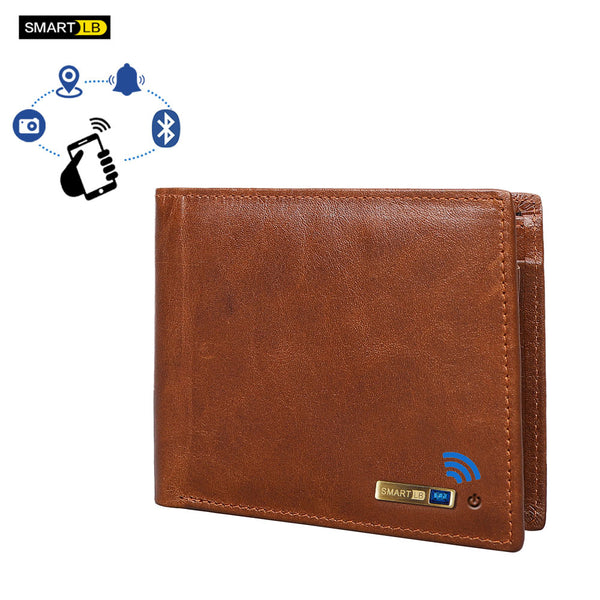 Billetera Inteligente para Apple® | Cartera Corta de Cuero Antiloss Multifuncional