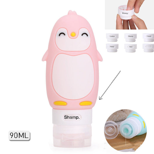 Organizador de Viaje Botellas Rellenables Animales Lindos - Estuche Silicona para Champú y Geles - Image 11