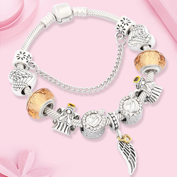 Pulsera Corazón Ángel Guardián con Alas
