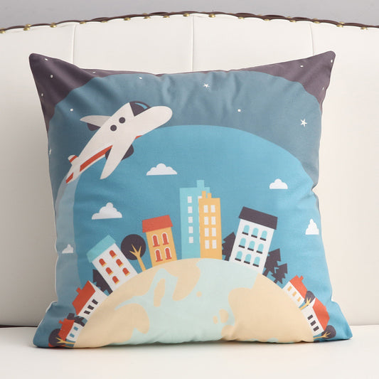 Almohada de Peluche Corto con Diseño de Caricatura