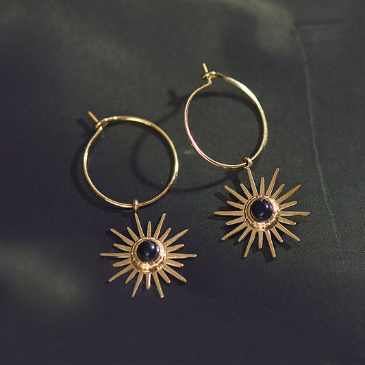 Aretes de Estrella en Acero Inoxidable para Mujer