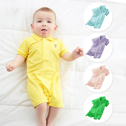Enterizo Tipo Polo para Bebé con Cuello Solapa