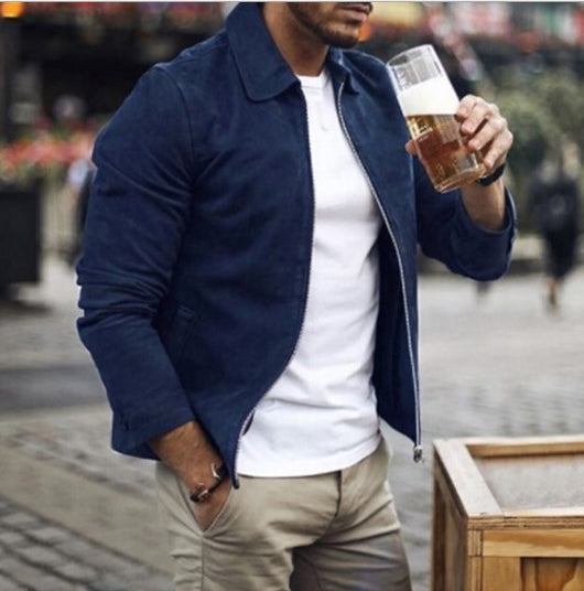 Chaqueta Sudadera Slim Fit con Cuello Vuelto - Abrigo Casual Deportivo - Image 3