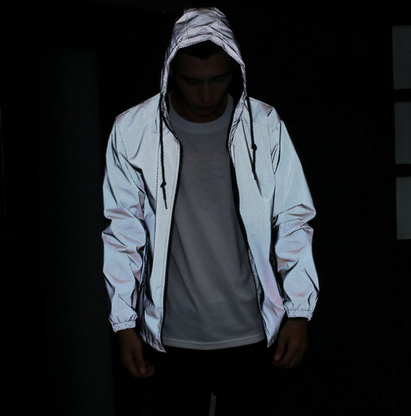 Chaqueta Reflectante Hip Hop Otoño - Cortavientos Deportivo Fluorescente Hombre