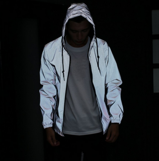 Chaqueta Reflectante Hip Hop Otoño - Cortavientos Deportivo Fluorescente Hombre