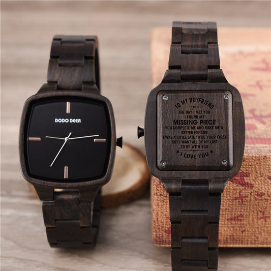 Reloj de Pulsera Ébano Elegante
