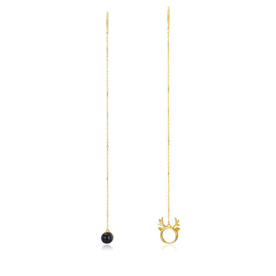 Pulsera y Aretes Earline Plata 925 Baño de Oro con Dije Venado - Image 14