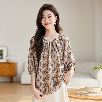 Blusa Suelta Reductora de Manga 3/4 para Mujer - Image 7