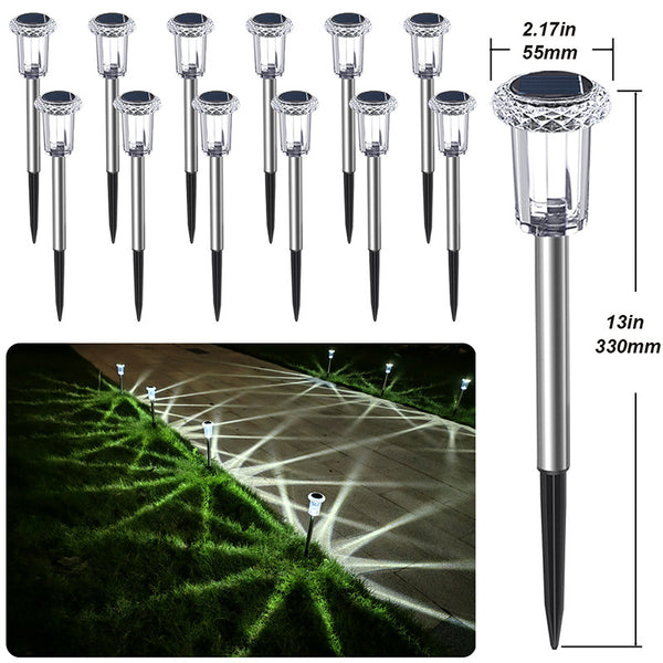 Lámpara Solar LED Blanca para Jardín y Espacios Decorativos