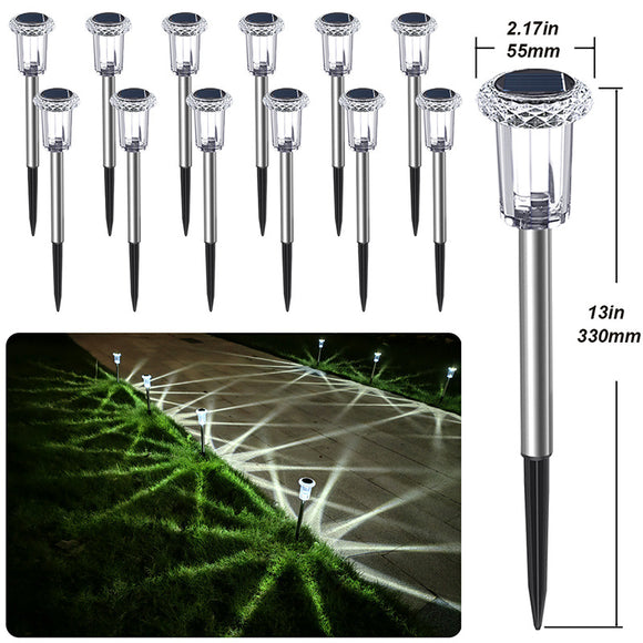 Lámpara Solar LED Blanca para Jardín y Espacios Decorativos
