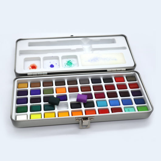 Paleta de Acuarelas Sólidas 50 Colores Profesionales - Image 3