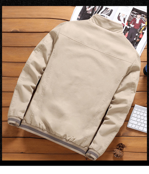Chaqueta de Algodón Ligera para Hombre con Cuello Clásico