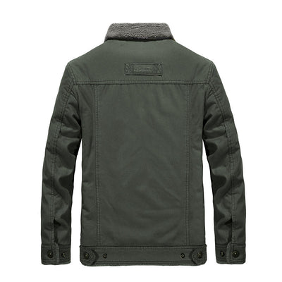 Abrigo de Invierno para Hombre con Forro de Terciopelo - Chaqueta de Algodón Acolchada - Image 9