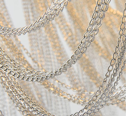 Lámpara de Techo Nordic Lujo con Cadena Aluminio y Borlas para Sala - Image 13