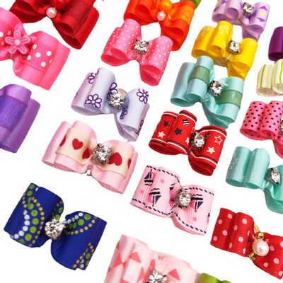 Accesorios para el Cabello de Mascotas con Moño Floral - Image 2