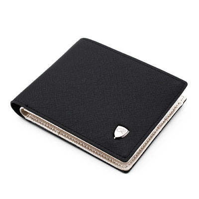 Billetera Corta para Hombre con Diseño de Patrón Cruzado Coreano