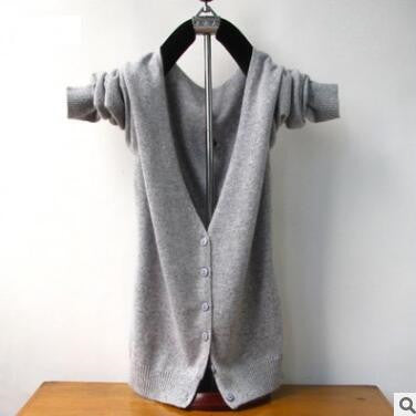 Cardigan de Cachemira Tejido para Mujer - Cuello V Elegante - Image 8