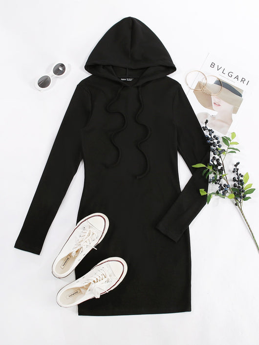 Vestido de Punto con Capucha y Efecto Adelgazante para Mujer - Image 10