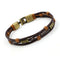 Retro Men's Braided Leather Bracelet Brown light line