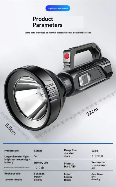 Linterna LED Recargable USB de Alto Brillo para Exterior - Image 9