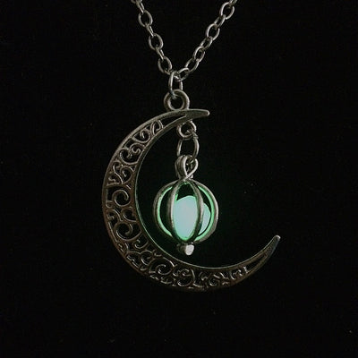 Collar Colgante Luna Calabaza Luminoso con Cuentas - Image 4