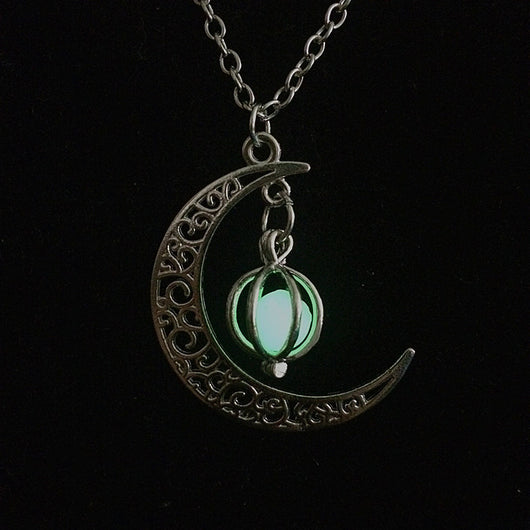 Collar Colgante Luna Calabaza Luminoso con Cuentas - Image 4