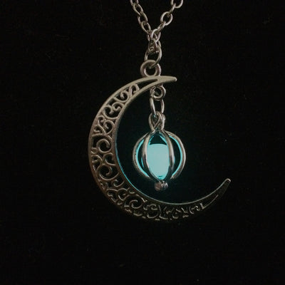 Collar Colgante Luna Calabaza Luminoso con Cuentas - Image 2