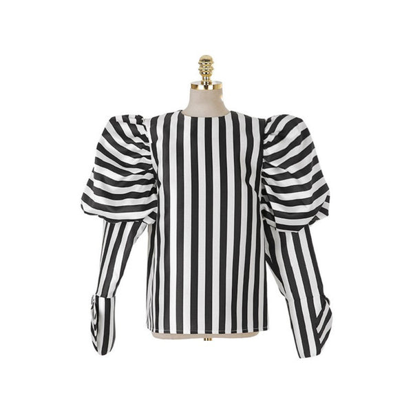 Blusa Cuello Redondo con Diseño Linterna - Image 16