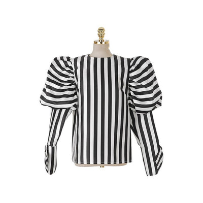 Blusa Cuello Redondo con Diseño Linterna - Image 16