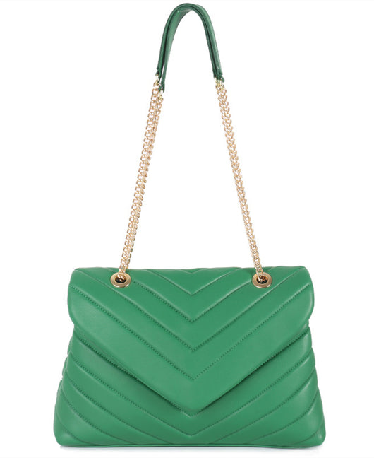 Bolso Bandolera con Cadena Metálica y Bordado para Mujer - Image 2