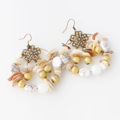 Aretes Bohemios Artesanales con Cuentas de Colores