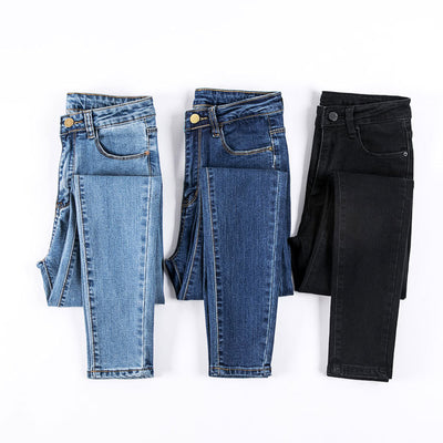 Pantalones Ajustados Elásticos de Cintura Alta con Tobillera