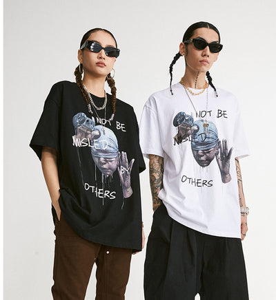 Playera Hip-hop Casual con Estampado de Avatar Personalizado para Hombre