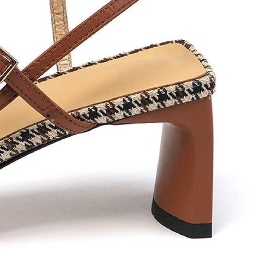 Sandalias Elegantes de Punta Cuadrada con Abertura Frontal - Image 9