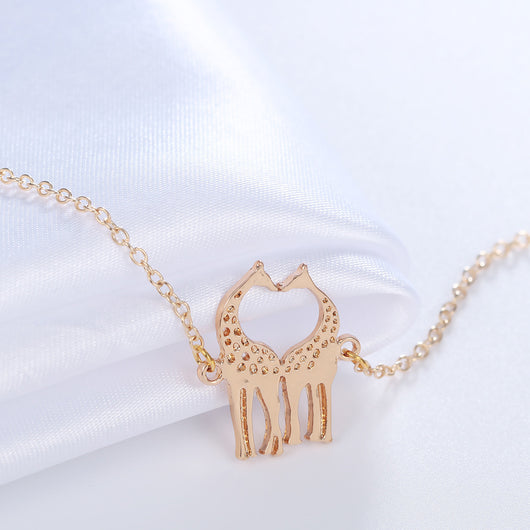 Pulsera de Jirafa con Corazón Dorado y Plateado - Image 11