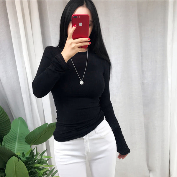 Camiseta Manga Larga Slim Fit Clásica