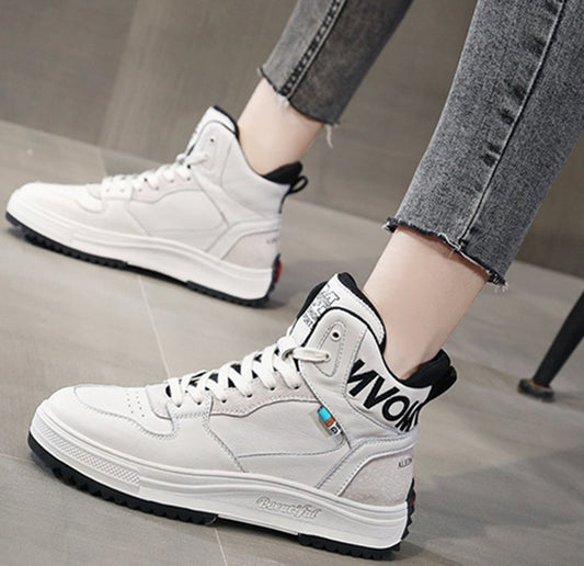 Tenis Blancos Plataforma para Mujer - Estilo Casual Elevado